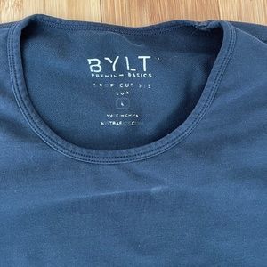 Bylt Basics Mens Black Drop Cut S/S Lux Short Sleeve Large